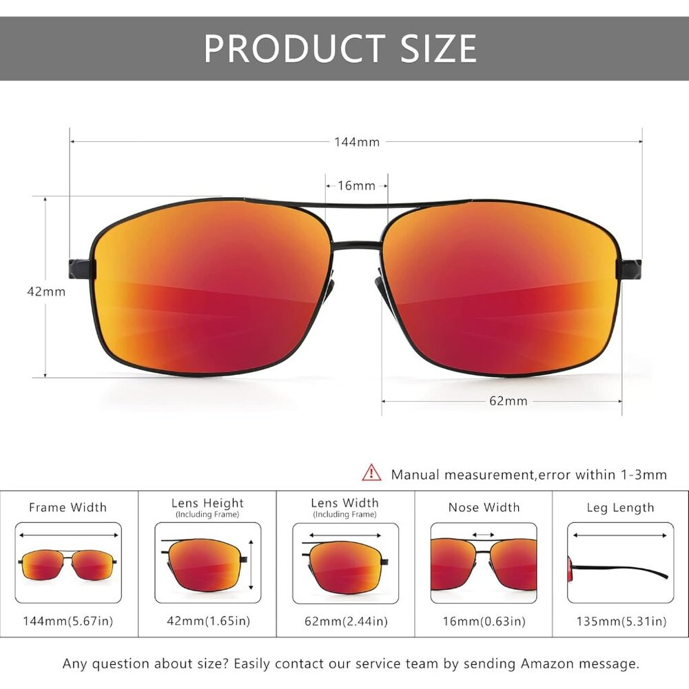 Ultra Lightweight Rectangular Polarized Sunglasse… - image 5